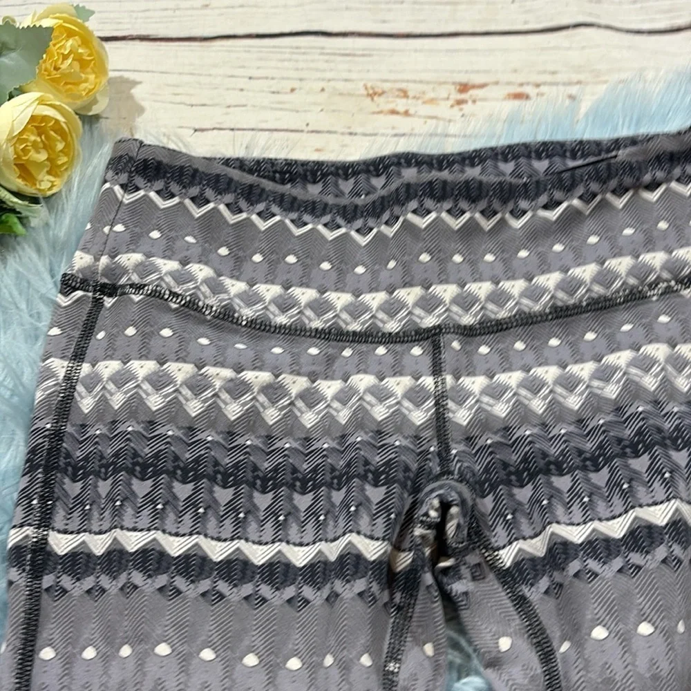 ALO YOGA Goddess Neutral Fair Isle Prism Leggings Low Rise Sz S